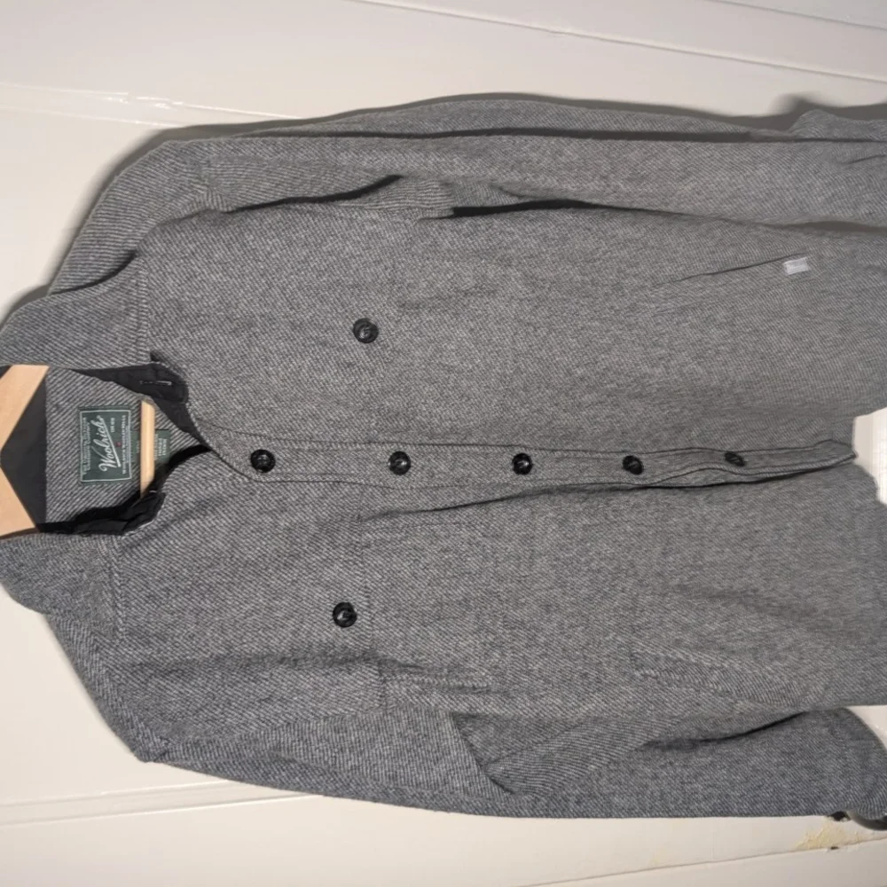 Woolrich Men's Gray Herringbone Shirt Jacket